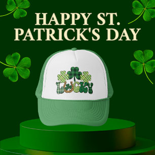 Grönt Lucky St patricks day Keps