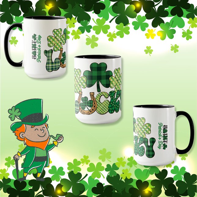Grönt Lucky St patricks day Mugg (Green Lucky St Patricks Day Mug)