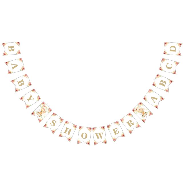 Grönt Luftballong Animals Neutralt Baby Shower Vimplar (Alla)