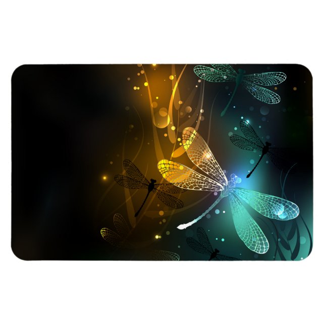 Grönt Luminös drakflygning Magnet (Horisontell)