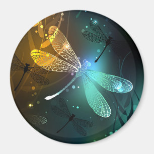 Grönt Luminös drakflygning Magnet