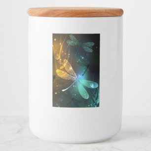 Grönt Luminös drakflygning Mat Etikett