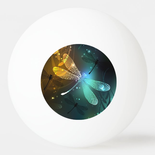 Grönt Luminös drakflygning Pingisboll (Framsidan)