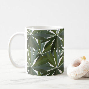 Grönt Lupine Löv Kaffemugg