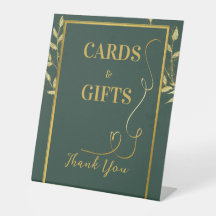 Grönt Luxury Acrylic Pedestal Sign för Bröllop ell