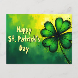 Grönt, Lycka & Glädje - Glad St. Patrick's Day! Helg Vykort