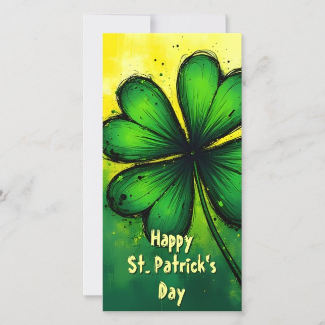 Grönt, lycka och glädje - Lycklig St. Patrick's Da (Framsida)