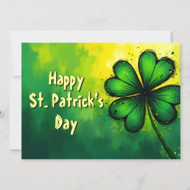 Grönt, lycka och glädje - Lycklig St. Patrick's Da (Framsida)