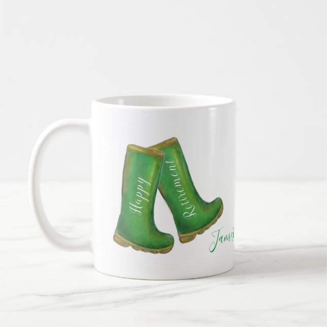 grönt lycklig Pension  glasflaska Kaffemugg (Vänster)