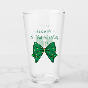 Grönt Lycklig St. Patrick's Day 2024 Glaskopp