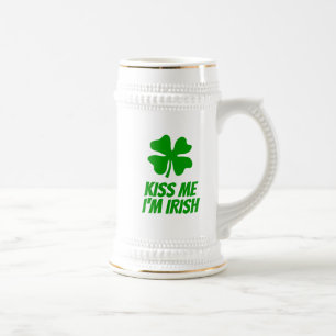 Grönt lyckligt klöver rolig St Patrick's Day Sejdel