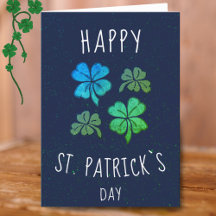 Grönt lyckligt Shamrock-klöver St. Patrick's dag