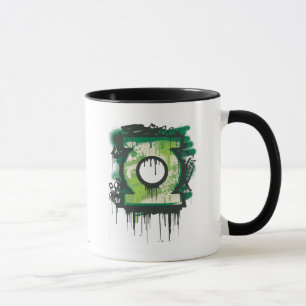 Grönt lyktagrafittisymbol mugg
