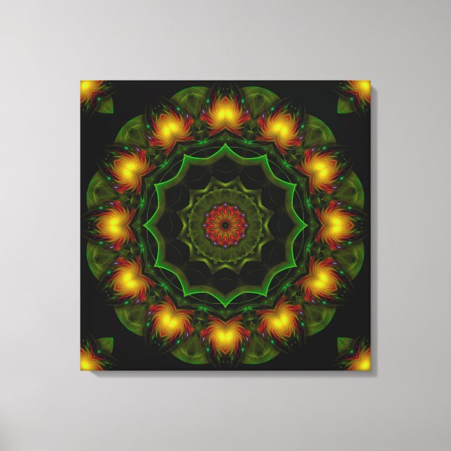 Grönt Magic Wrapped Canvas (Framsida)
