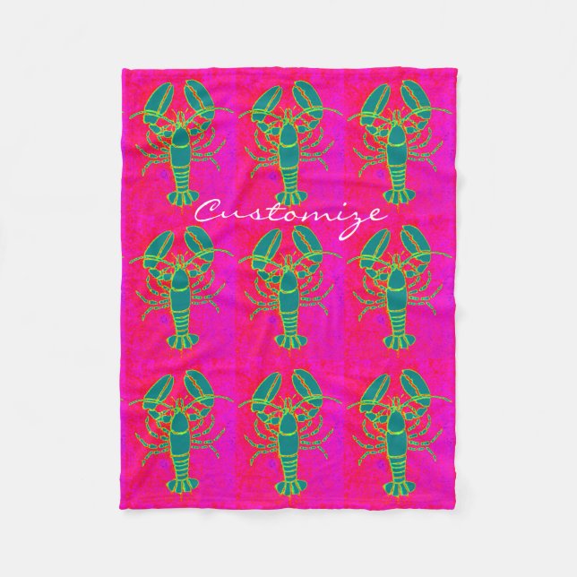 grönt maine lobster red Thunder_Cove Fleecefilt (Framsidan)