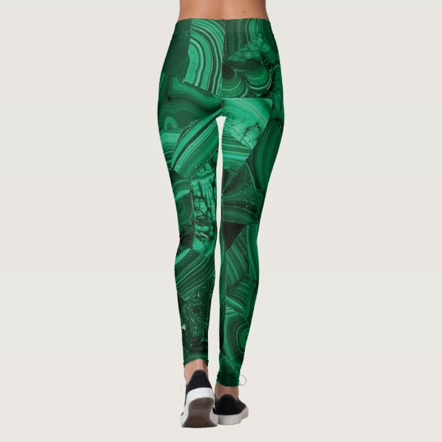 Grönt Malachite Leggings (Baksida)