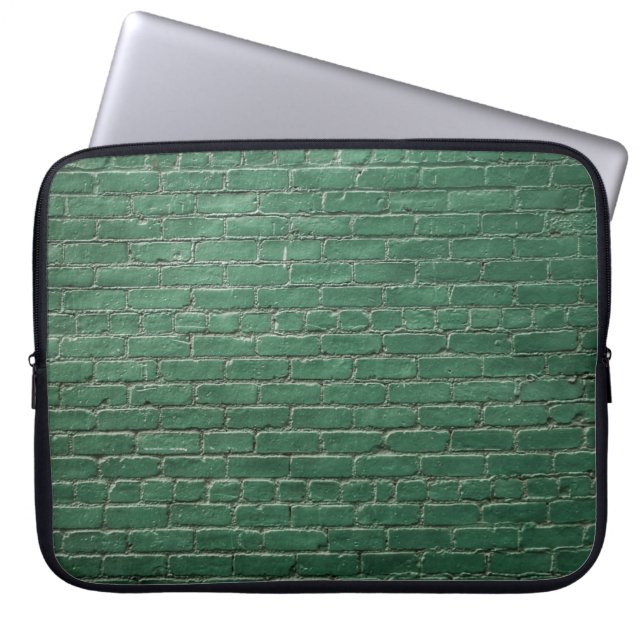 Grönt, målad vägg laptop fodral (Framsidan)