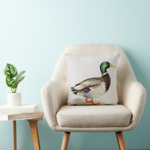 Grönt Mallard Anka Hunting Nature Art Kudde