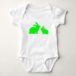 Grönt Mamma och Baby Bunny Baby Bodykostym T Shirt