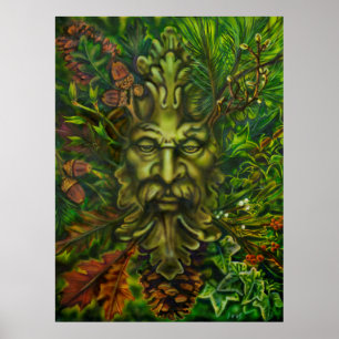 "Grönt Man" av Artist Lisa Iris Poster