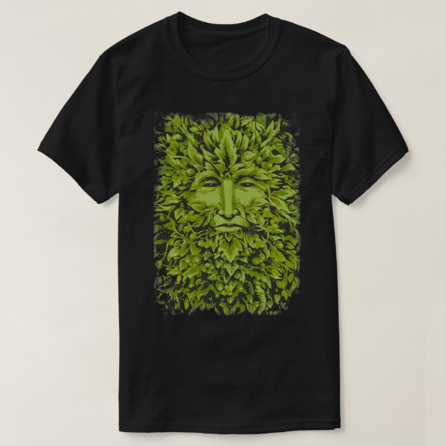 Grönt Man Design for Witches, Wiccans and Pagans T Shirt (Design framsida)