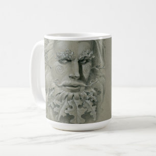 Grönt Man Dubbla Porträtt Kaffemugg