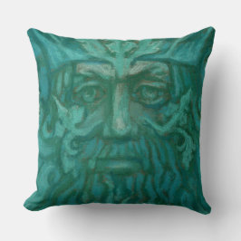 Grönt Man, Forest Kung, Pagan God, Fantasy Art Kudde