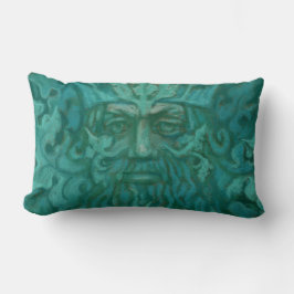 Grönt Man, Forest Kung, Pagan God, Fantasy Art Lumbarkudde