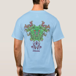 Grönt Man Mask omvänd T Shirt
