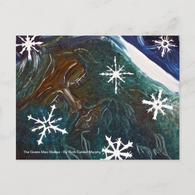 Grönt Man-vykort Vykort (Framsida)