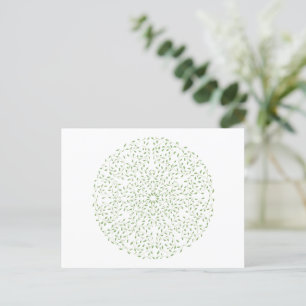 Grönt Mandala Helgdag-vykort Helg Vykort