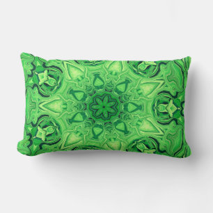 Grönt Mandala Lumbar Pillow Lumbarkudde