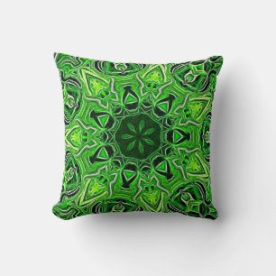 Grönt Mandala Mönster Pillow Kudde