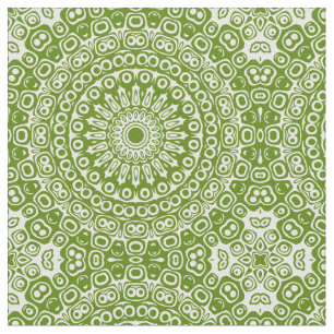 Grönt Mandala Naturmönster Tyg