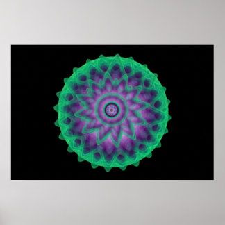 Grönt Mandala Poster