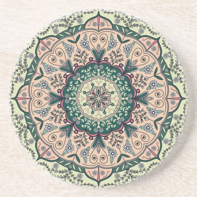Grönt Mandala-sandsten underlägg (Framsidan)