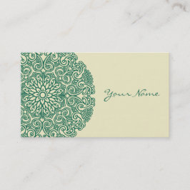 Grönt Mandala Universe Symbol Visitkort