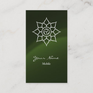 Grönt Mandala Visitkort