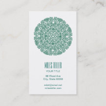 Grönt Mandala Yoga Fitness Affärskort