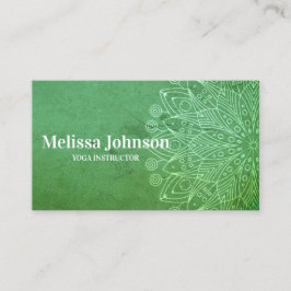 Grönt Mandala Yoga Meditation Tidsbeställning Kort