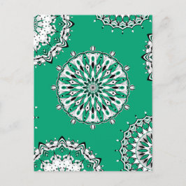 Grönt Mandalas 2 vykort