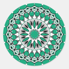 Grönt-mandat (design 1) - spärrar runt klistermärke