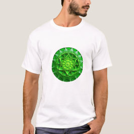 Grönt Mandelbrot Shield T Shirt