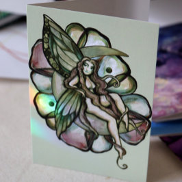 Grönt Måne Fairy Flower MoonChild-Älvor Kort