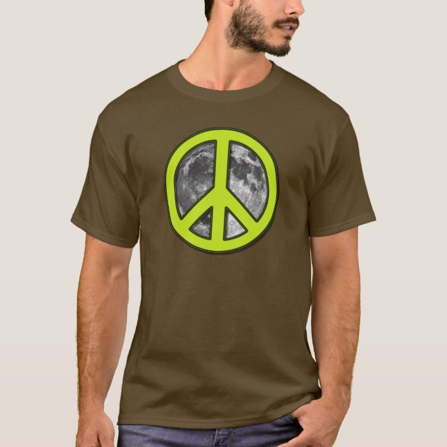 GRÖNT MÅNE FREDSTECKENET - T-SHIRT (Framsida)