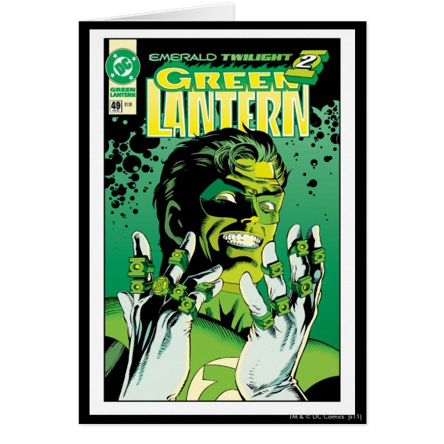 Grönt - många Ringar Hälsningskort (Framsidan)