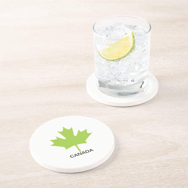 Grönt Maple Löv Kanada Underlägg (Sidan)