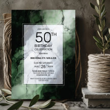 Grönt Marble 50:e Födelsedagsfesten