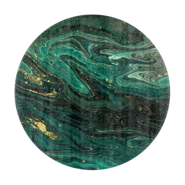 Grönt Marble: Abstrakt Agate Ripple. (Framsidan)