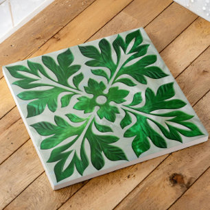 Grönt Marble and Pearl - Foliage Kakelplatta